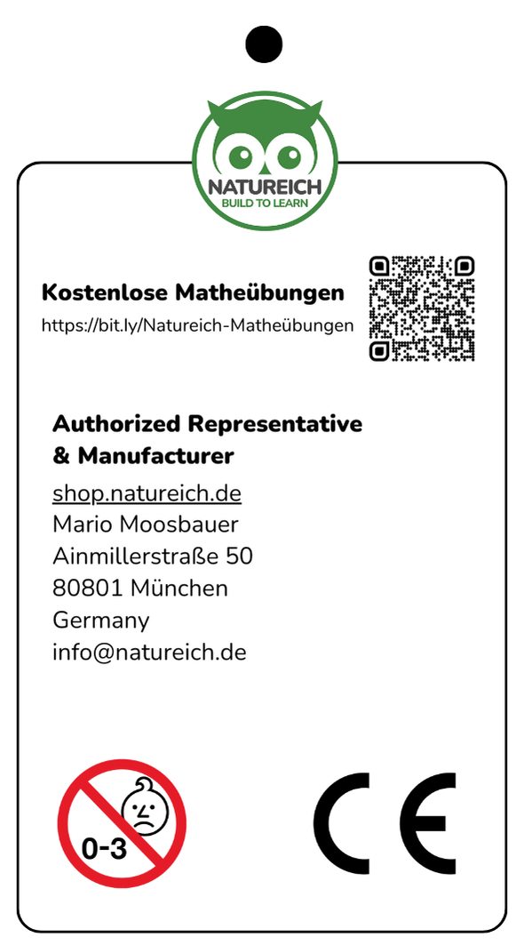 Juguetes matemáticos Montessori de Natureich, caja de metal de madera para almacenar números, aprendizaje, reglas, coloridos a partir de 3 años para el desarrollo temprano de las habilidades motoras