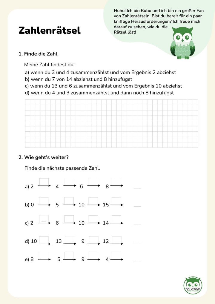 1. Klasse Mathe Übungsbuch - Digitaler Download