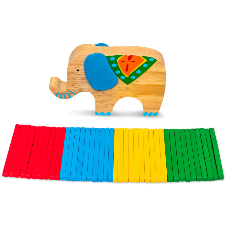 Natureich Elefant zum Stapeln, Stapelelefant Holz für Kinder - Natureich