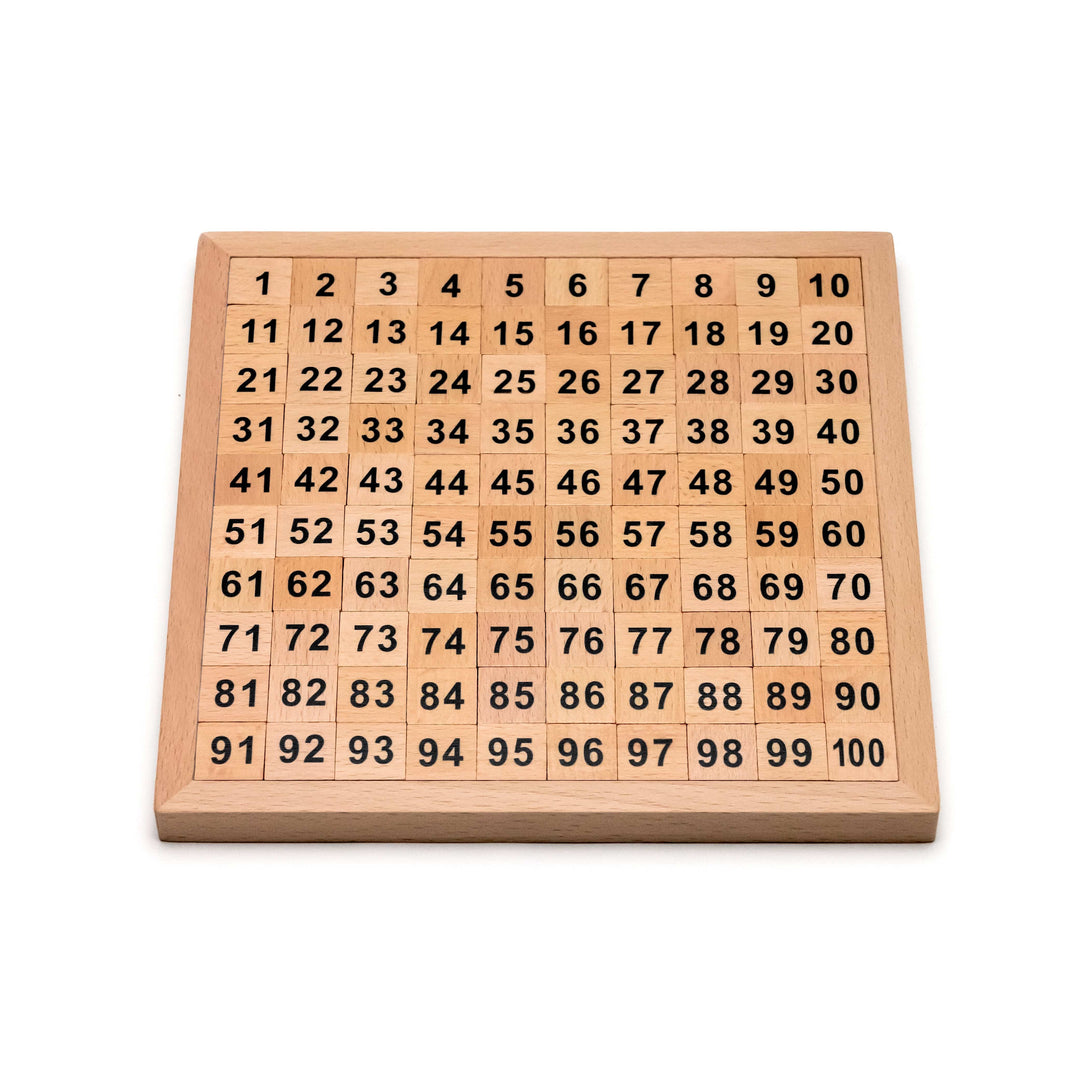 Montessori Mathematik Puzzle Spielzeug aus Holz zum Zahlen Lernen mit Zahlenfeldern und Ziffern, Bunt / Natur ab 3 Jahre - Natureich