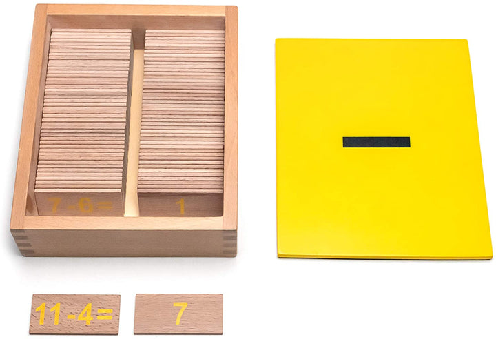 Natureich Multiplikation 1x1 Box Holz zum Multiplizieren lernen Grundschüler / Rechenkarten Rechenaufgaben abfrage Addition, Subtraktion, Division - Natureich
